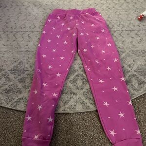 Purple Star Print Joggers